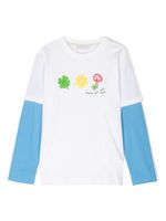 There Was One Kids t-shirt à design colour block - Blanc