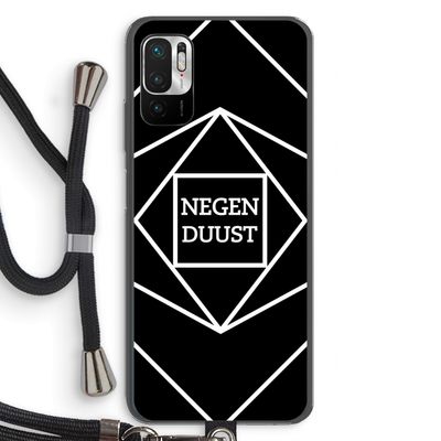 Negenduust geometrisch: Xiaomi Redmi Note 10 5G Transparant Hoesje met koord