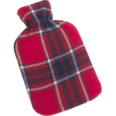 Gerimport Warmwaterkruik - fleece hoes - rood - Schotse ruit print - 1,25 liter - 35 x 18 cm Gerimport Warmwaterkruik - fleece hoes - rood - Schotse ruit print - 1,25 liter - 35 x 18 cm