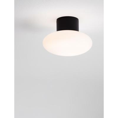 Lyora PlafondlampAli antraciet met ovaal wit glas - 9971456