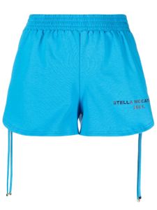 Stella McCartney short à lien de resserrage - Bleu