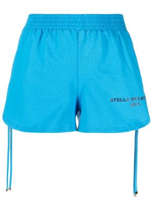 Stella McCartney short à lien de resserrage - Bleu