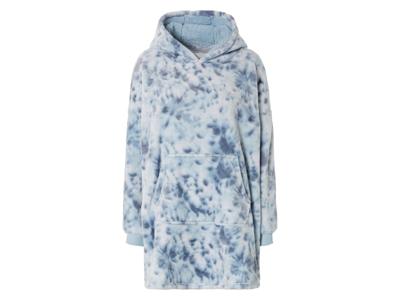 Pluchen oversized hoodie (S/M, Blauw)
