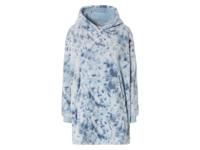 Pluchen oversized hoodie (S/M, Blauw)
