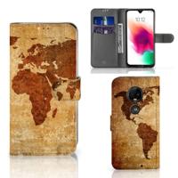 Motorola Moto G7 | G7 Plus | Flip Cover | Wereldkaart Motorola Moto G7 | G7 Plus | Flip Cover | Wereldkaart