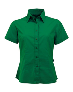 Groene damesblouse met korte mouwen