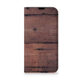 iPhone 13 Mini Book Wallet Case Old Wood