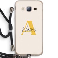 Amber Script: Samsung Galaxy J3 (2016) Transparant Hoesje met koord
