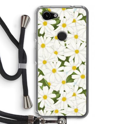 Summer Daisies: Pixel 3a Transparant Hoesje met koord