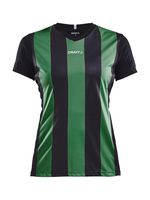 Craft 1905568 Progress Stripe Jersey W - Black/Team Green - L