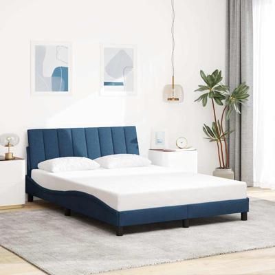 Bedframe zonder matras "Hanko" stof blauw 140x200 cm