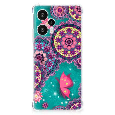 Xiaomi Poco F5 Back Cover Cirkels en Vlinders Xiaomi Poco F5 Back Cover Cirkels en Vlinders