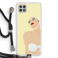 Summer: Samsung Galaxy A22 4G Transparant Hoesje met koord