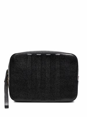 Thom Browne trousse de toilette à détails 4 bandes signature - Noir