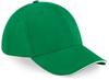 Beechfield CB20 Athleisure 6 Panel Cap - Kelly Green/White - One Size