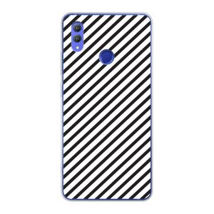 Strepen zwart-wit: Honor Note 10 Transparant Hoesje