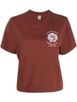 Sporty & Rich logo-print cotton T-shirt - Marron