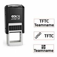 Log stempel - Printer - 6x15 mm - Eigen tekst/logo - met beschermkap