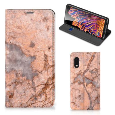 Samsung Xcover Pro | Standcase | Marmer Oranje