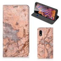 Samsung Xcover Pro | Standcase | Marmer Oranje