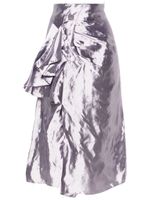 Maison Margiela jupe en satin à détails drapés - Violet