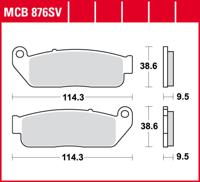 TRW remblokken "mcb 876" brake pad mcb 876 sv sintered metal