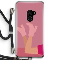 Pink boots: Xiaomi Mi Mix 2 Transparant Hoesje met koord