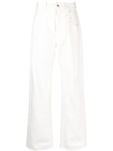 Ann Demeulemeester pantalon en coton à coupe ample - Blanc