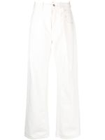 Ann Demeulemeester pantalon en coton à coupe ample - Blanc