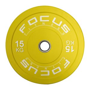 Olympische halterschijf 50 mm - Focus Fitness Bumper plate - 15 kg - G