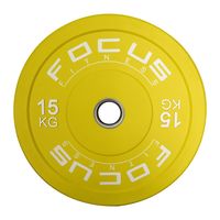 Olympische halterschijf 50 mm - Focus Fitness Bumper plate - 15 kg - G - thumbnail