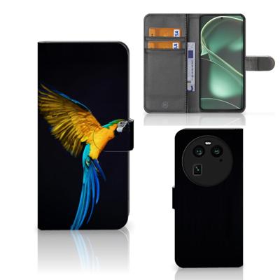 OPPO Find X6 | Telefoonhoesje | Met pasjeshouder | Papegaai