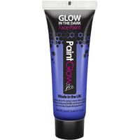 PaintGlow Face/Body paint - neon blue/glow in the dark - 10 ml - schmink/make-up - waterbasis   -
