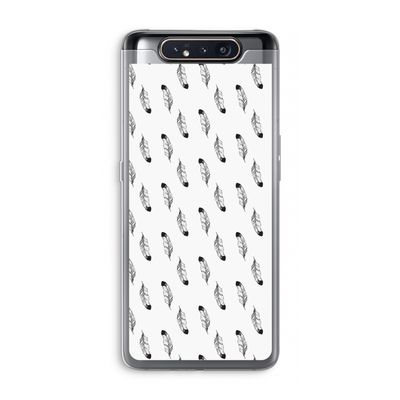 Pluimen: Samsung Galaxy A80 Transparant Hoesje