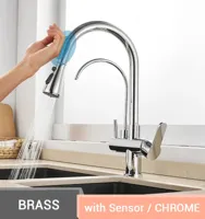 Touch Sensor Wastafelkraan - Uittrekbaar | Chroom | Dubbele Handgreep | Koud & Warm Water Touch Sensor Wastafelkraan - Uittrekbaar | Chroom | Dubbele Handgreep | Koud & Warm Water