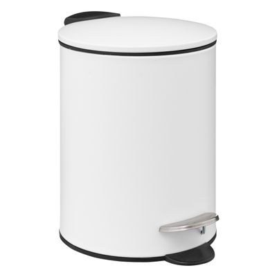 Prullenbak/pedaalemmer wit metaal 3 liter 17 x 23 cm Prullenbak/pedaalemmer wit metaal 3 liter 17 x 23 cm