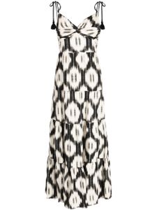 alice + olivia robe longue Katara à détail torsadé - Noir