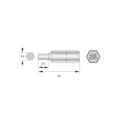 Bernstein Tools for Electronics 6-HX30-25 Bitset HRC-staal Hooggelegeerd C 6.3 6 stuk(s)