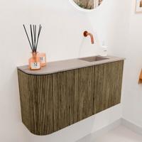 Toiletmeubel Mondiaz Joya Dlux | 81.6 cm | Meubelkleur Dusk | Faye wastafel Saba Wasbak Rechts | Zonder kraangat(en) Toiletmeubel Mondiaz Joya Dlux | 81.6 cm | Meubelkleur Dusk | Faye wastafel Saba Wasbak Rechts | Zonder kraangat(en)