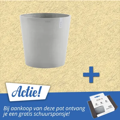 Bloempot Amsterdam 50 cm Wit Grijs Lichtgrijs Ecopots