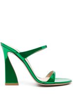 Gianvito Rossi mules 115 mm en cuir à design métallisé - Vert - thumbnail