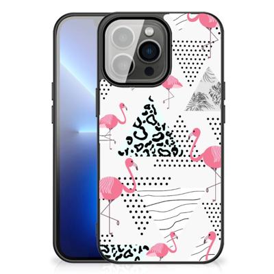 iPhone 13 Pro Max Dierenprint Telefoonhoesje Flamingo Triangle