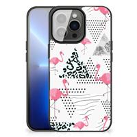 iPhone 13 Pro Max Dierenprint Telefoonhoesje Flamingo Triangle