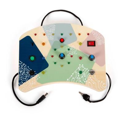 Small Foot - houten led activiteitenbord met licht en schakelaars