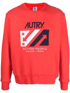 Autry sweat en coton à logo imprimé - Rouge