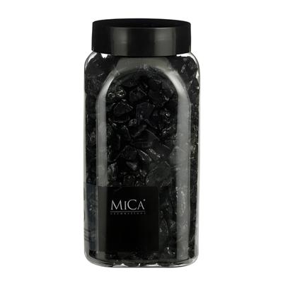 Mica Decorations decoratie steentjes - zwart - 1 kilo - 650ml - hobby steentjes