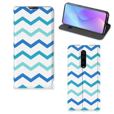 Xiaomi Redmi K20 Pro | Hoesje met Magneet | Zigzag Blauw