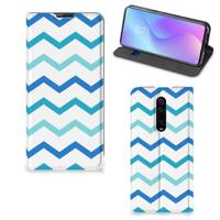 Xiaomi Redmi K20 Pro | Hoesje met Magneet | Zigzag Blauw