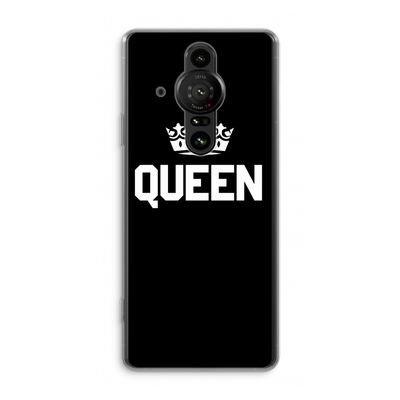 Queen zwart: Sony Xperia Pro-I Transparant Hoesje
