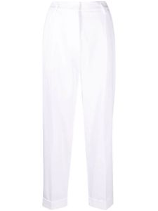 P.A.R.O.S.H. pantalon de tailleur à taille haute - Blanc